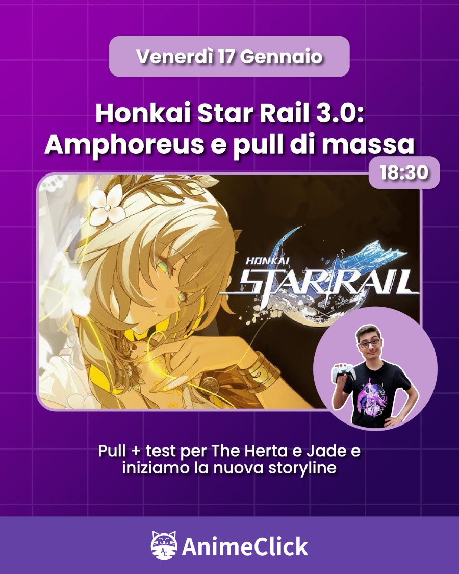 AnimeClick su Twitch: programma dal 13 al 19 gennaio AnimeClick su Twitch: programma dal 13 al 19 gennaio